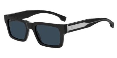 Hugo Boss 1855/s 807/ku Occhiali Da Sole Neri Per Uomo In Black