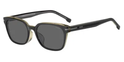 Hugo Boss 1869/f/s Vestibilità Orientale Polarized Yql/m9 Occhiali Da Sole Grigi Per Uomo In Black