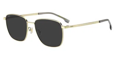 Hugo Boss 1870/f/s Vestibilità Orientale J5g/ir Occhiali Da Sole Oro Per Uomo In Black