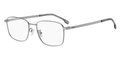 Hugo Boss 1871/f Vestibilità Orientale R81 Occhiali Da Vista Argentati Per Uomo (solo Montatura) In Neutral