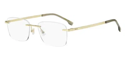 Hugo Boss 1873/f Vestibilità Orientale J5g Occhiali Da Vista Oro Per Uomo (solo Montatura) In Gold