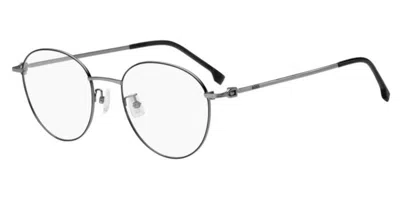 Hugo Boss 1876/f Vestibilità Orientale 85k Occhiali Da Vista Neri Per Uomo (solo Montatura) In Gray