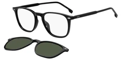 Hugo Boss 1882/g/c Asian Fit With Clip-on 807/uc Men's Glasses  Size 53 - Free Lenses - Blue Light Block Avail In Black