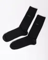 Hugo Boss 2-pack Mens Regular-length Socks In A Mercerized-cotton In Black