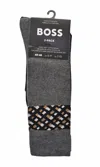 Hugo Boss 2 Pack Rs Mono Block Socks Medium Grey In Grey