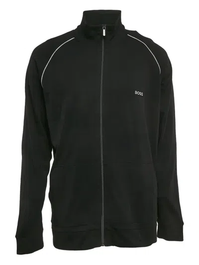 Pre-owned Hugo Boss 2001 Logo-print Track Jacket In Black