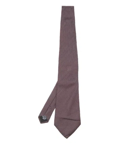 Pre-owned Hugo Boss 2024 Herringbone Silk Tie