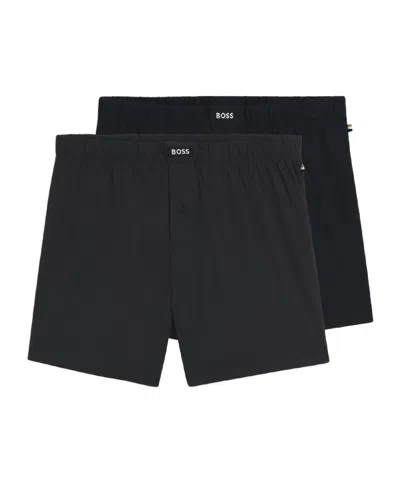 Hugo Boss 2pack Boxer Shorts In Black