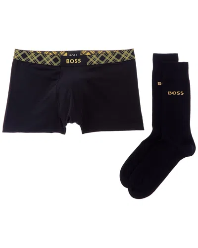 Hugo Boss 2pc Trunk & Sock Gift Set In Black
