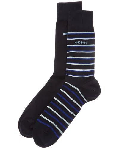 Hugo Boss 2pk Socks In Black