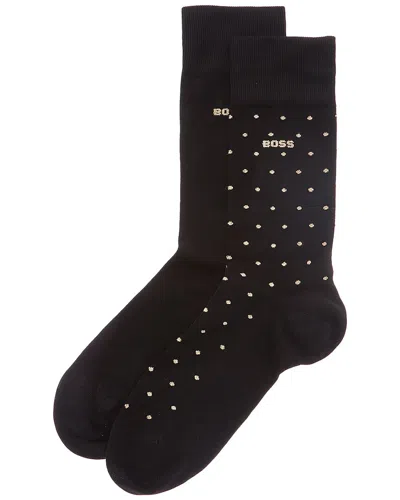 Hugo Boss 2pk Socks In Black