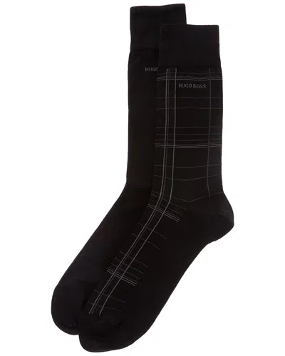 Hugo Boss 2pk Socks In Black