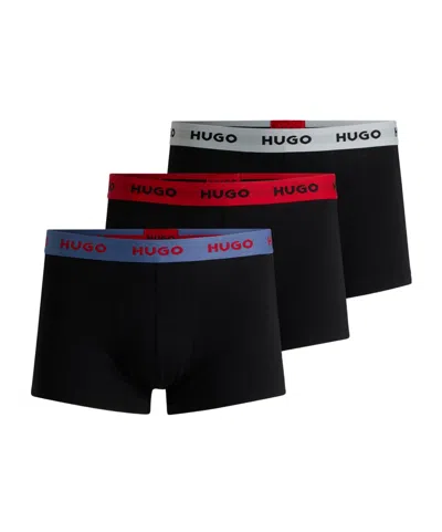 Hugo Boss 3 Pack Boxer Shorts In Black