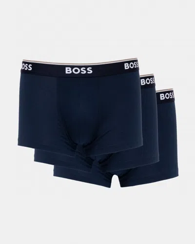 Hugo Boss 3 Pack Mens Power Trunks Nos In Blue