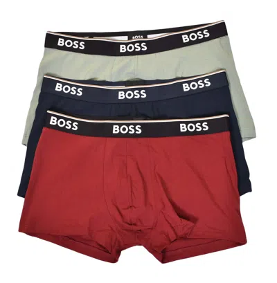 Hugo Boss 3 Pack Power Trunk Boxers 967 Red Green Navy