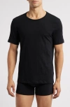 Hugo Boss Mens Black Logo-print Short-sleeve Cotton T-shirt In Black