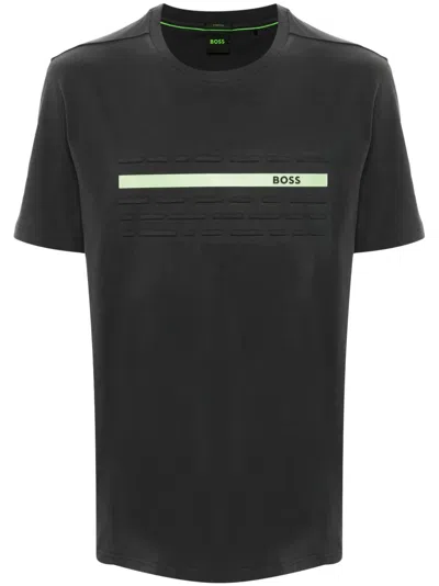 Hugo Boss 3d-detailing T-shirt In Grey