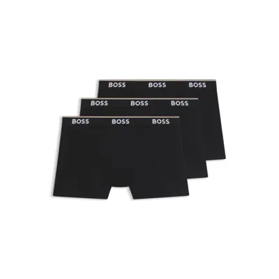 Hugo Boss 3-pack Boxer Briefs In Black