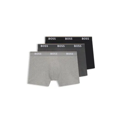 Hugo Boss 3-pack Boxer Briefs In Grey
