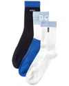 Hugo Boss 3pk Iconic Block Socks In Multi