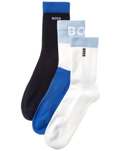 HUGO BOSS 3PK ICONIC BLOCK SOCKS