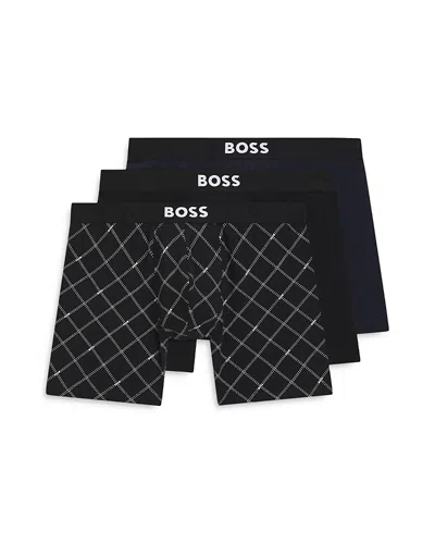 Hugo Boss 3pk. Logo Boxer Briefs In Black