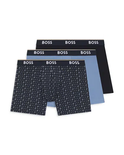 Hugo Boss 3pk. Logo Boxer Briefs In Black
