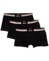 Hugo Boss 3pk Motion Boxer Trunk In Black