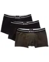 Hugo Boss 3pk Organic Stretch Boxer Trunk In Black
