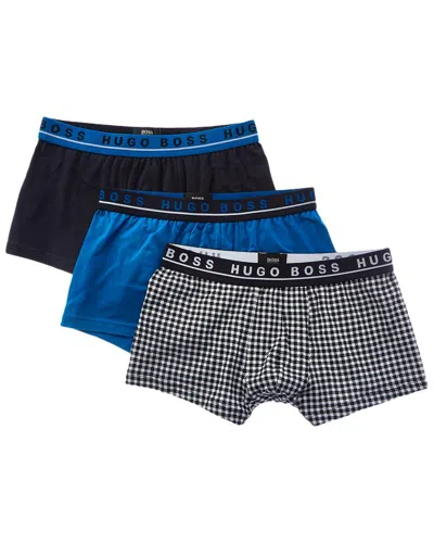 Hugo Boss 3pk Stretch Boxer Trunk In Multi