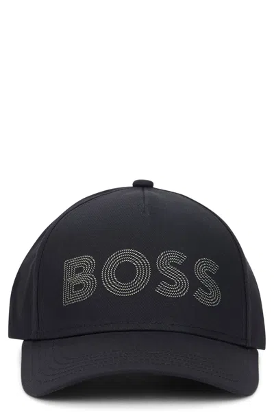 Hugo Boss 50544417 Logo-embroidered Cotton Baseball Cap In Black