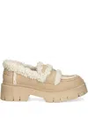 Hugo Boss 50mm Suede Loafers In Neutrals