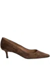 Hugo Boss Pumps Aus Wildleder 50mm In Braun
