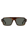 Hugo Boss 53mm Flat Top Sunglasses In Havana