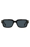 Hugo Boss 53mm Rectangular Sunglasses In Black