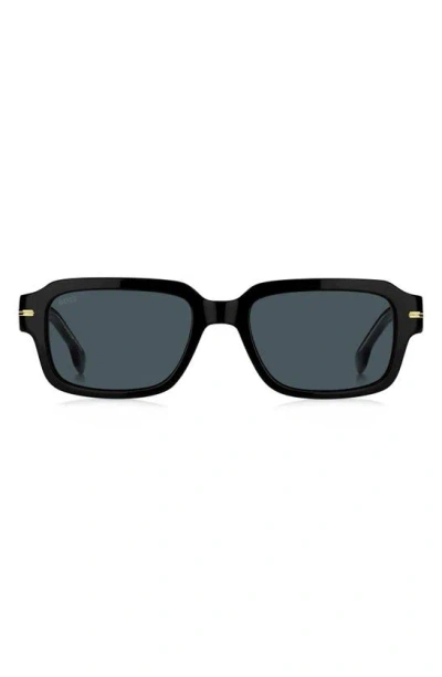 Hugo Boss 53mm Rectangular Sunglasses In Neutral