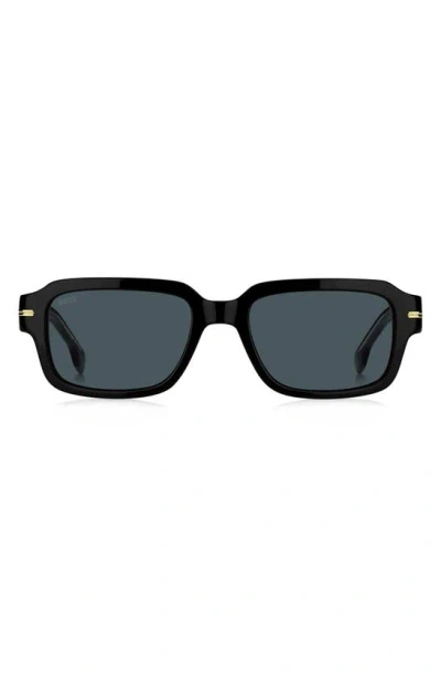 HUGO BOSS BOSS 53MM RECTANGULAR SUNGLASSES