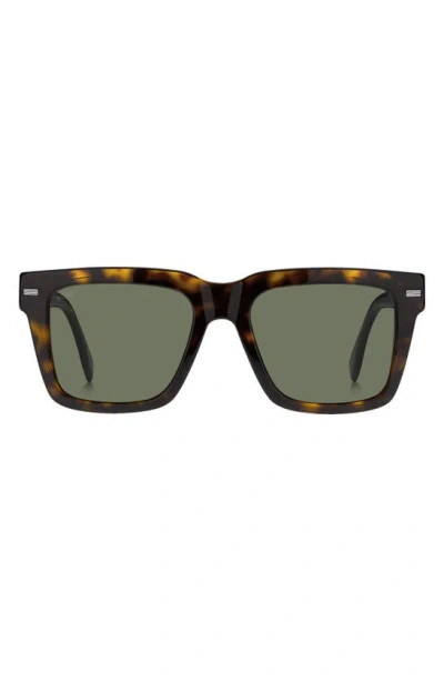 Hugo Boss 53mm Rectangular Sunglasses In Black