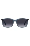Hugo Boss 57mm Rectangular Sunglasses In Black