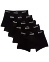 Hugo Boss 5pk Authentic Boxer Trunk In Black