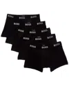 Hugo Boss 5pk Authentic Boxer Trunk In Black