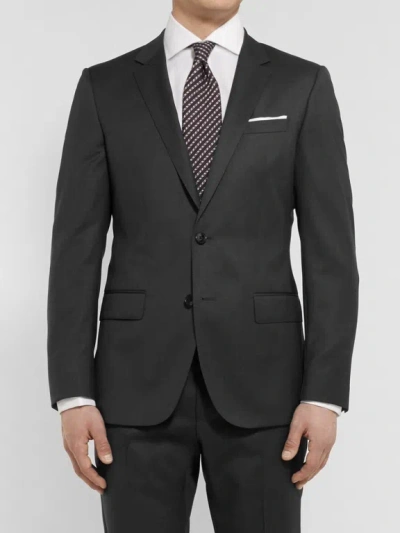 Pre-owned Hugo Boss $645  Grey Hayes Slim Fit Super 120s Virgin Wool Suit Jacket Us 36