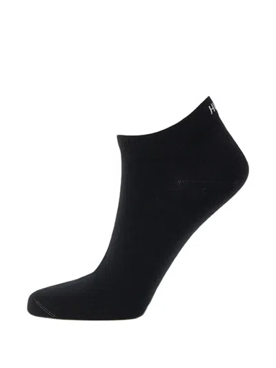 Hugo Boss 6p Logo-print Ankle Socks Set (set Of Six) In Black