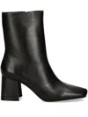 Hugo Boss 75mm Leather Ankle Boots In Black