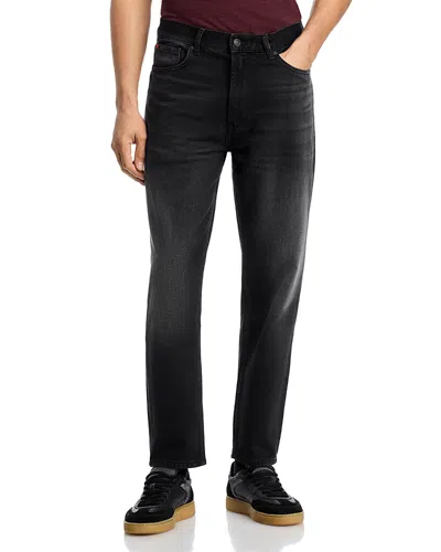 Hugo Boss 838 Relaxed Tapered Fit Jeans In Dark Gray In Black