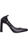 Hugo Boss 889mm Block-heel Square-toe Pumps In Black