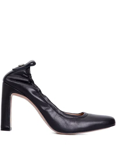 Hugo Boss 889mm Block-heel Square-toe Pumps In Black