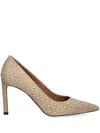 Hugo Boss 90mm Monogram-pattern Pumps In Neutrals