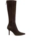Hugo Boss 95mm Pointed Boots In Brown