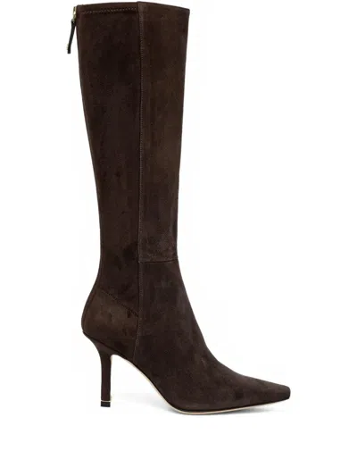 Hugo Boss 95mm Pointed Boots In Brown